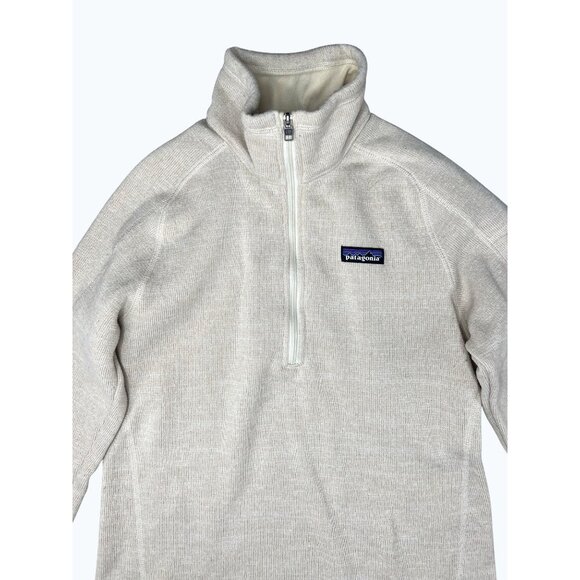 Patagonia Womens Women's Better Sweater 1/4-Zip Oyster White Pullover Medium - Picture 10 of 14